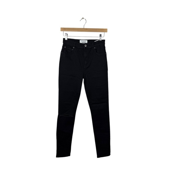 NWT Reformation High Rise Stretch Slim Jeans in Black Size 26 - Picture 4 of 11